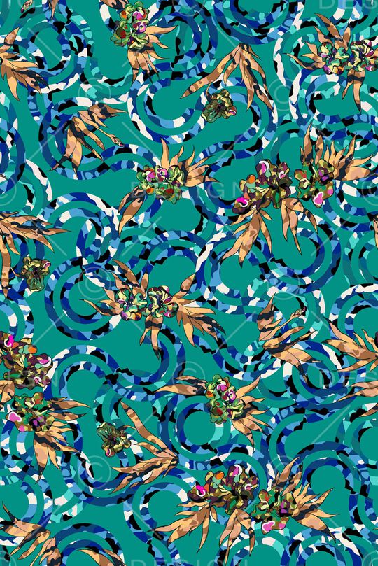 花卉印花华亿平台图片