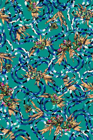 花卉印花华亿平台图片