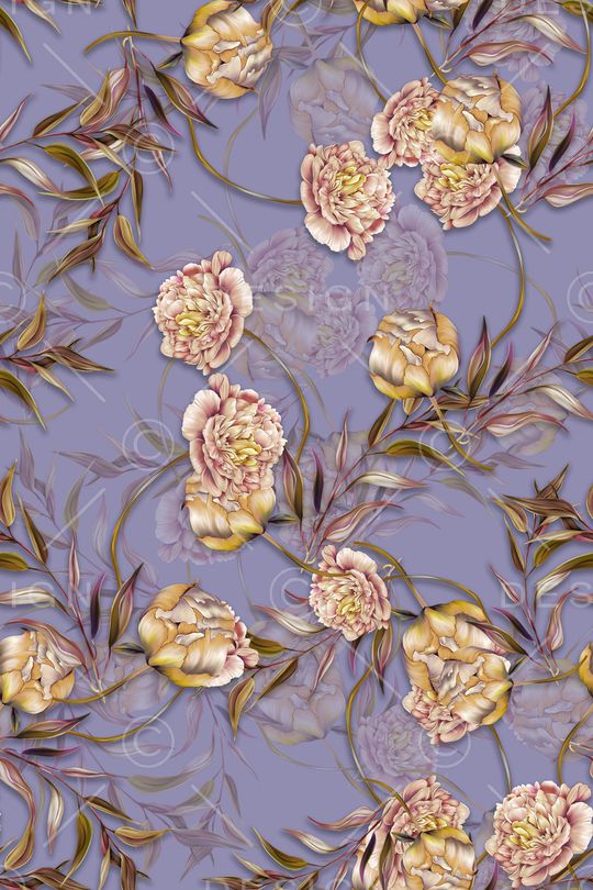 花卉印花华亿平台图片