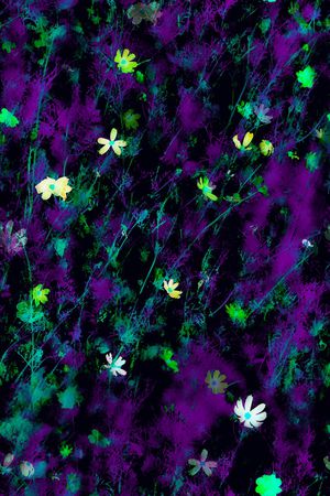 抽象花卉印花华亿平台图片