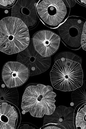 黑底花卉印花华亿平台图片