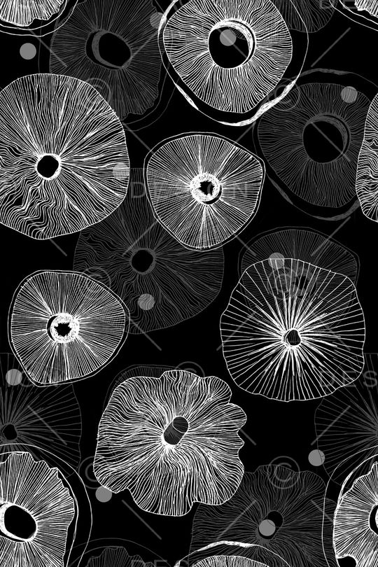 黑底花卉印花华亿平台图片