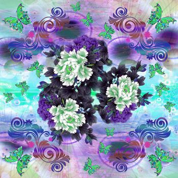 149911-蝶恋花方巾