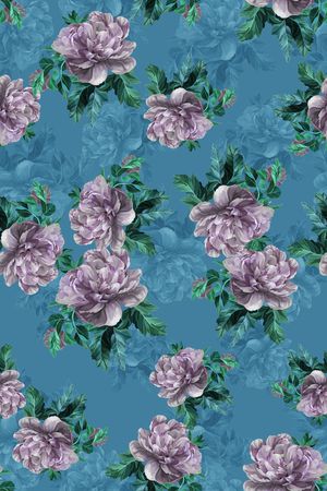 花卉印花华亿平台图片