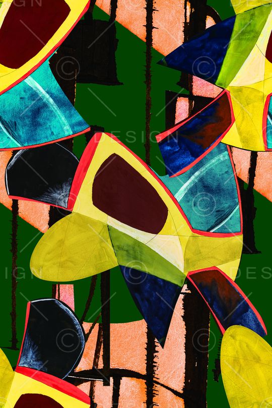 绿植树叶印花华亿平台图片