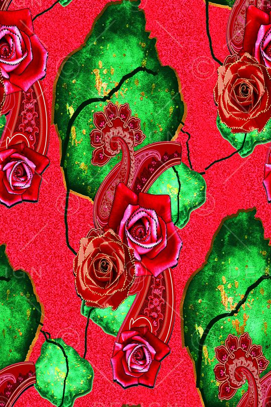 绿植树叶印花华亿平台图片