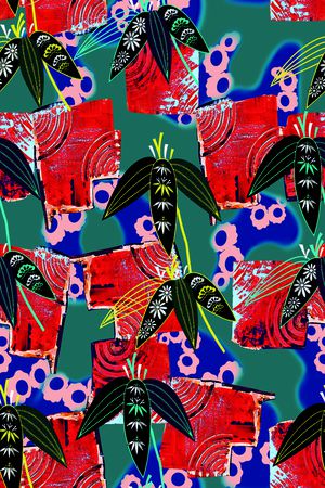 绿植树叶印花华亿平台图片