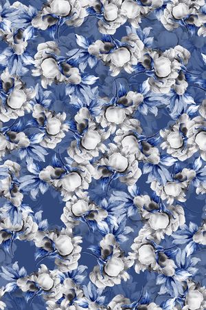 花卉印花华亿平台图片