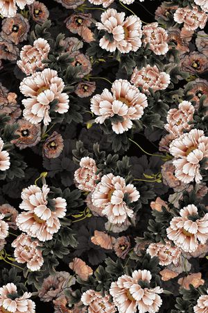 花卉印花华亿平台图片