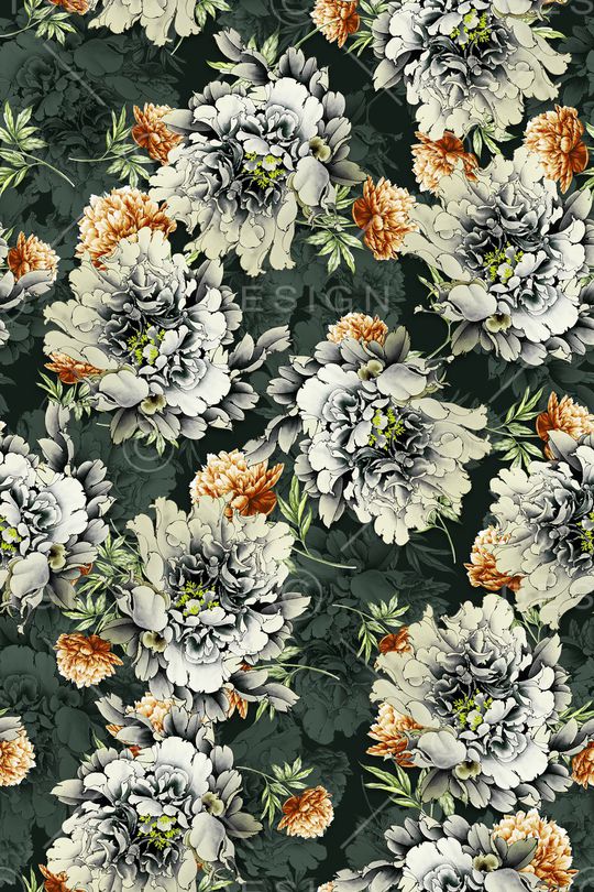 花卉印花华亿平台图片