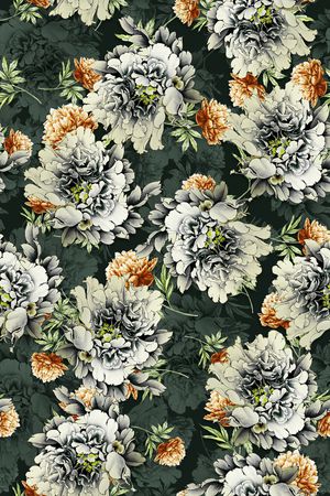 花卉印花华亿平台图片