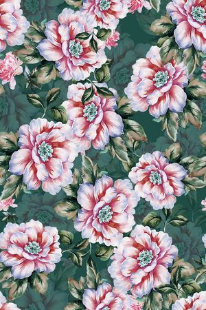 花卉印花华亿平台图片