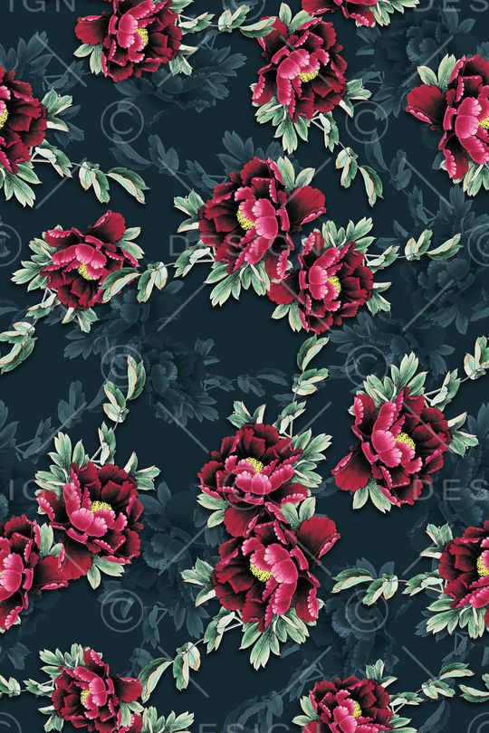 花卉印花华亿平台图片