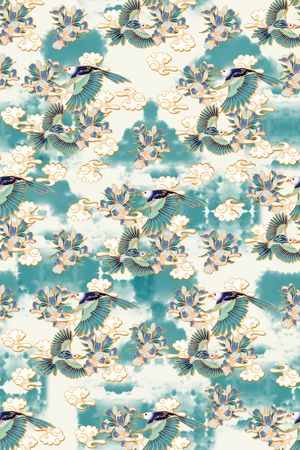 中国风印花华亿平台图片