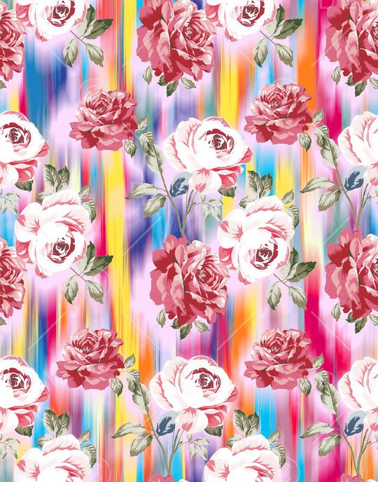 玫瑰花印花华亿平台图片