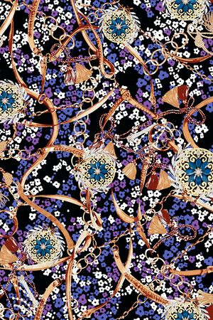 抽象花卉印花华亿平台图片