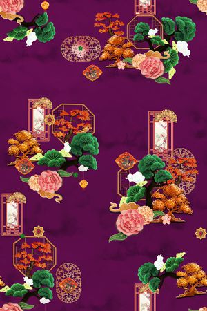 几何印花华亿平台图片