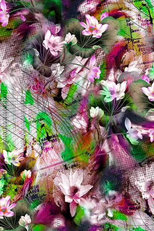 花卉印花华亿平台图片