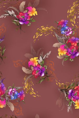 花卉印花华亿平台图片