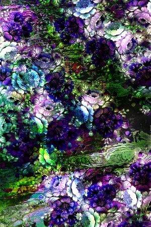 花卉印花华亿平台图片