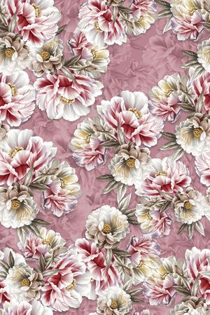 花卉印花华亿平台图片