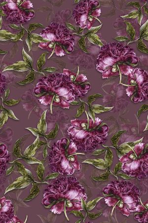 花卉印花华亿平台图片