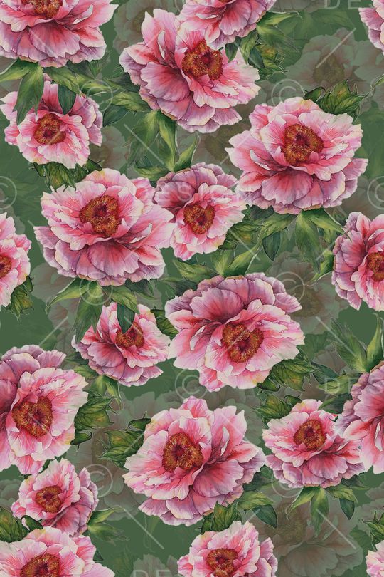 花卉印花华亿平台图片