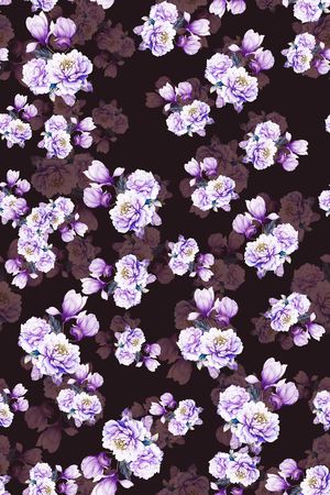 花卉印花华亿平台图片