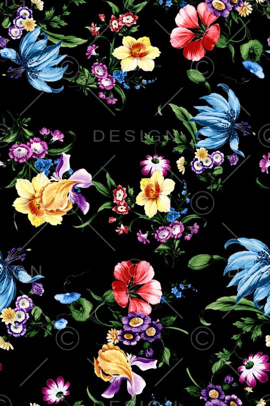 花卉印花华亿平台图片