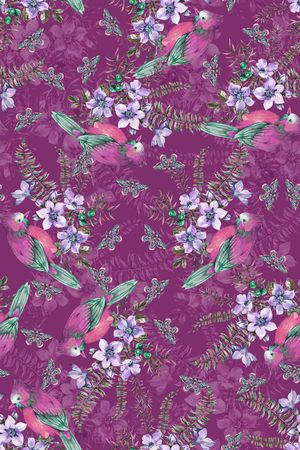 绿植树叶印花华亿平台图片