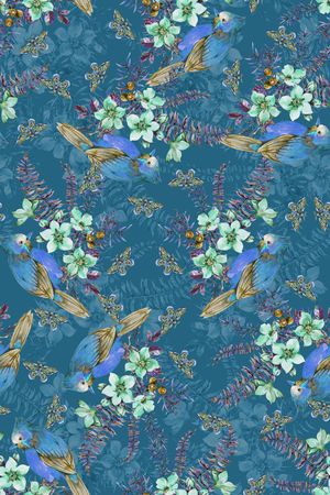 绿植树叶印花华亿平台图片