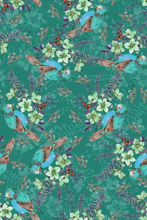 绿植树叶印花华亿平台图片