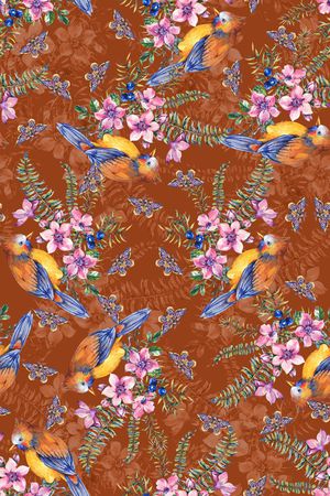 绿植树叶印花华亿平台图片