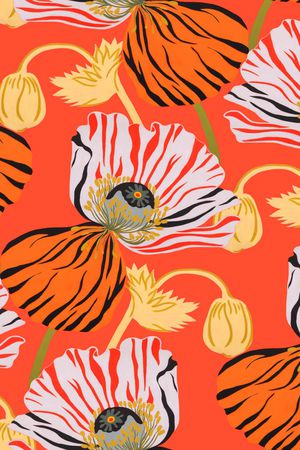 虞美人印花华亿平台图片