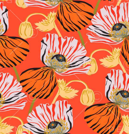 虞美人印花华亿平台图片