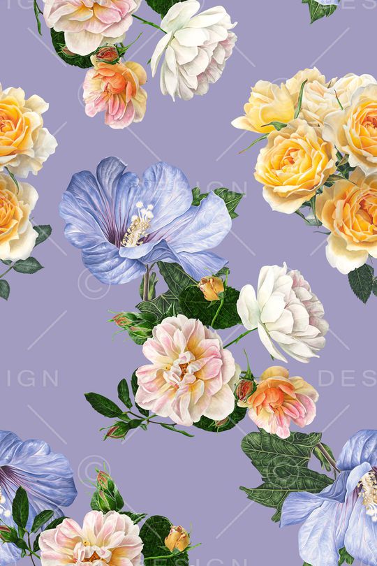 花卉印花华亿平台图片