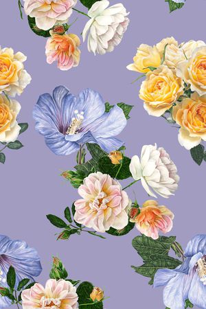 花卉印花华亿平台图片