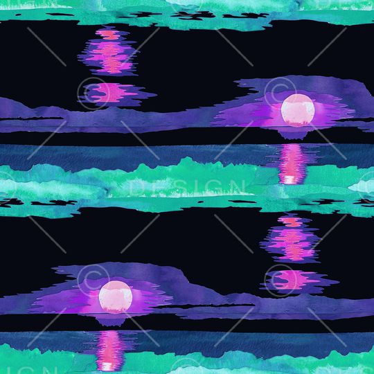 黑底花卉印花华亿平台图片