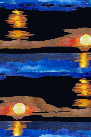 黑底花卉印花华亿平台图片