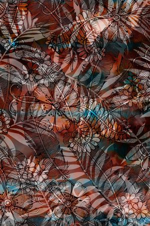 花卉印花华亿平台图片