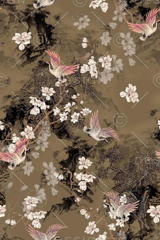 花卉印花华亿平台图片