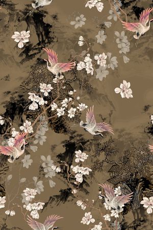 花卉印花华亿平台图片