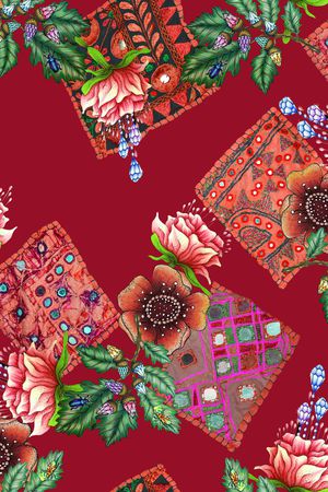 植物印花华亿平台图片