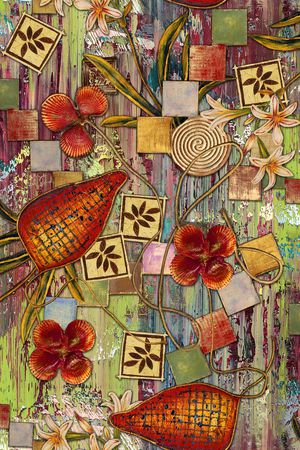 植物印花华亿平台图片