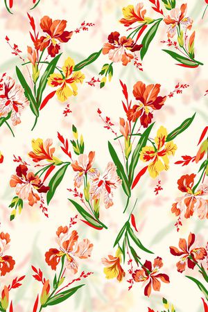 花卉印花华亿平台图片