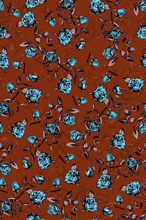 玫瑰花印花华亿平台图片