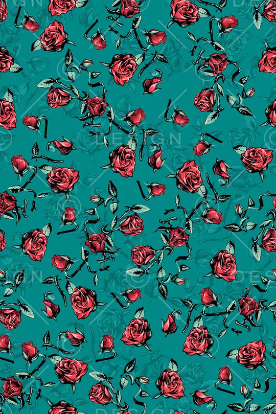 玫瑰花印花华亿平台图片