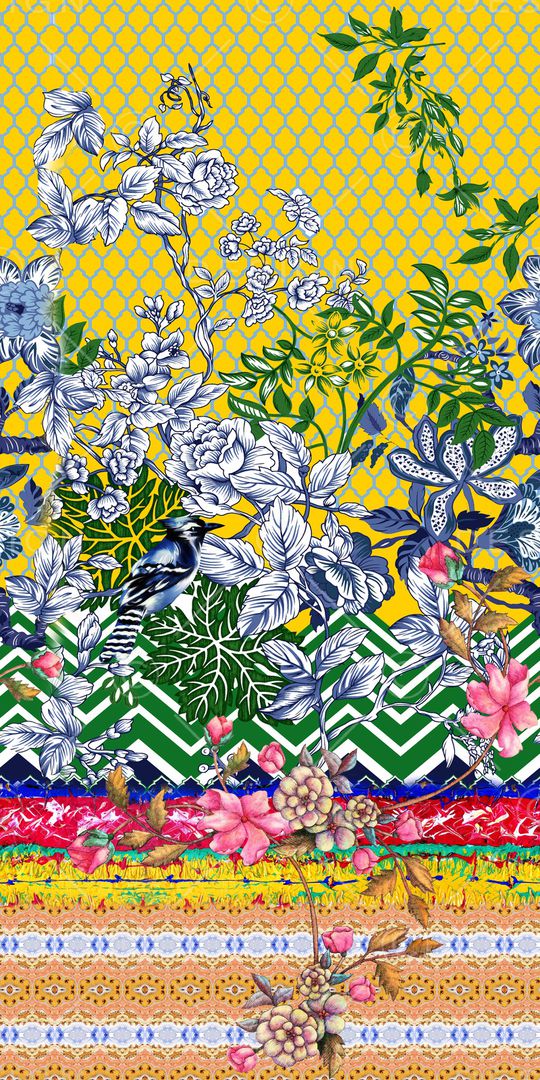 花卉印花华亿平台图片