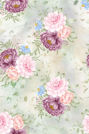 花卉印花华亿平台图片