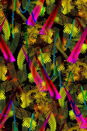 抽象男装印花华亿平台图片